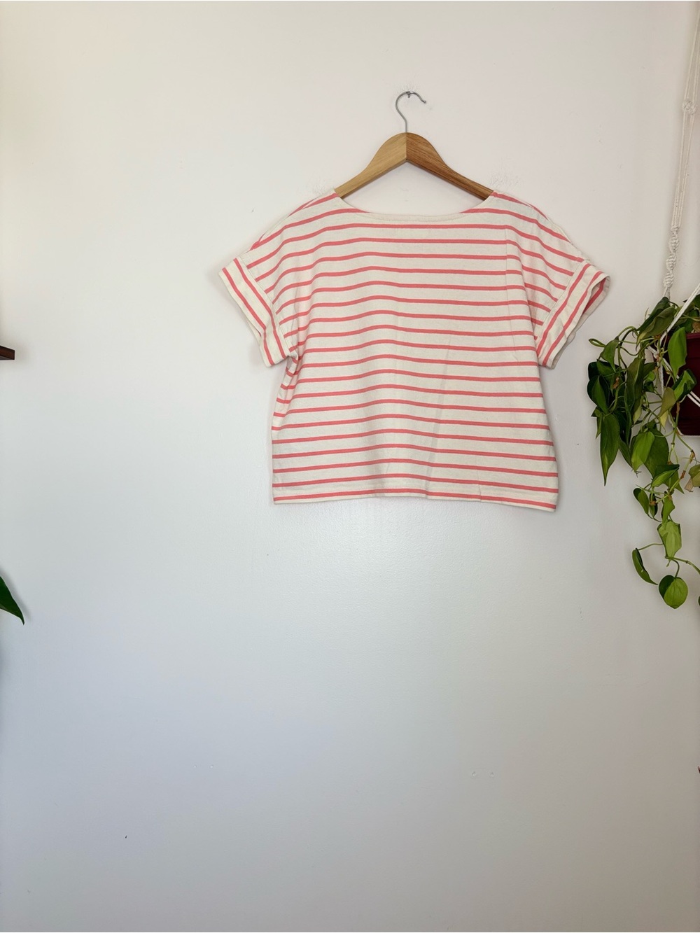 Madewell Boxy Crop Tee In Stripe - Picture 4 of 7